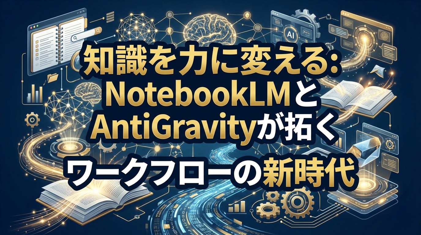 知識を力に変える：NotebookLMとAntiGravityが拓くAI駆動型ワークフローの新時代