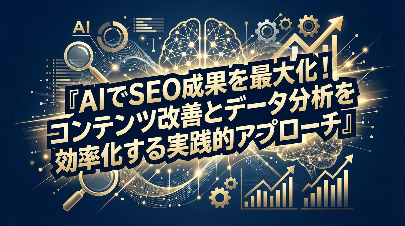 AIでSEO成果を最大化！コンテンツ改善とデータ分析を効率化する実践的アプローチ