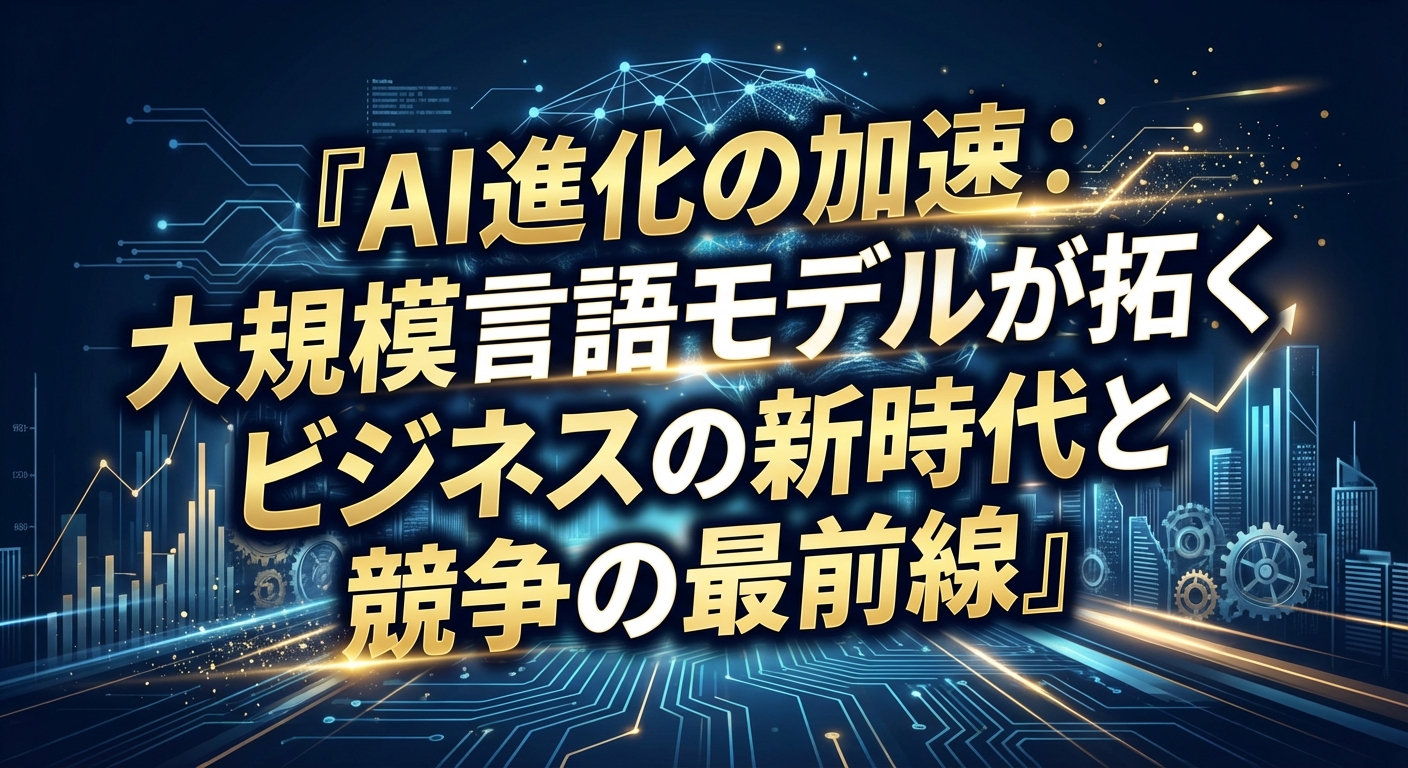 AI進化の加速：大規模言語モデルが拓くビジネスの新時代と競争の最前線