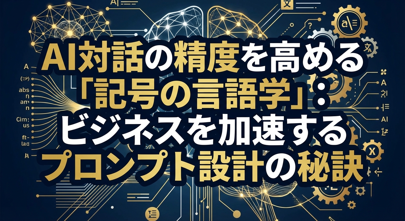 AI対話の精度を高める「記号の言語学」：ビジネスを加速するプロンプト設計の秘訣