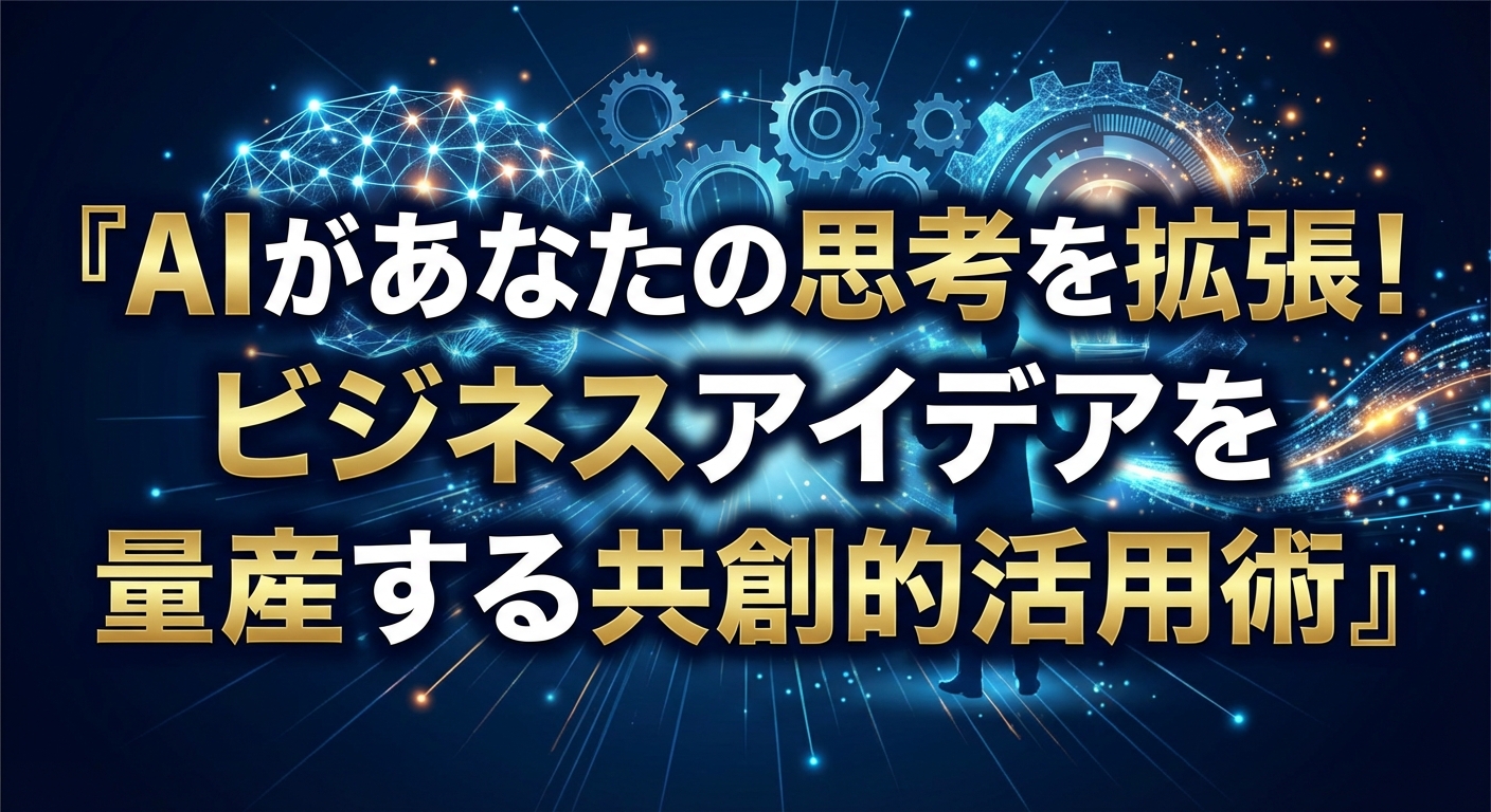 AIがあなたの思考を拡張！ビジネスアイデアを量産する共創的活用術