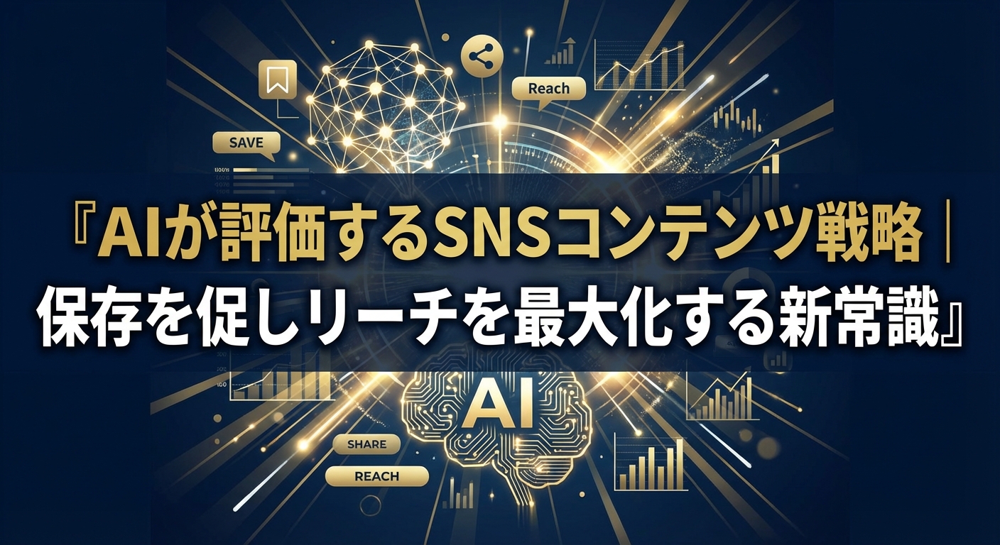 AIが評価するSNSコンテンツ戦略｜保存を促しリーチを最大化する新常識