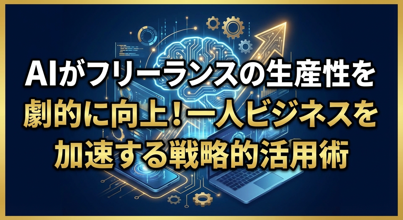 AIがフリーランスの生産性を劇的に向上！一人ビジネスを加速する戦略的活用術